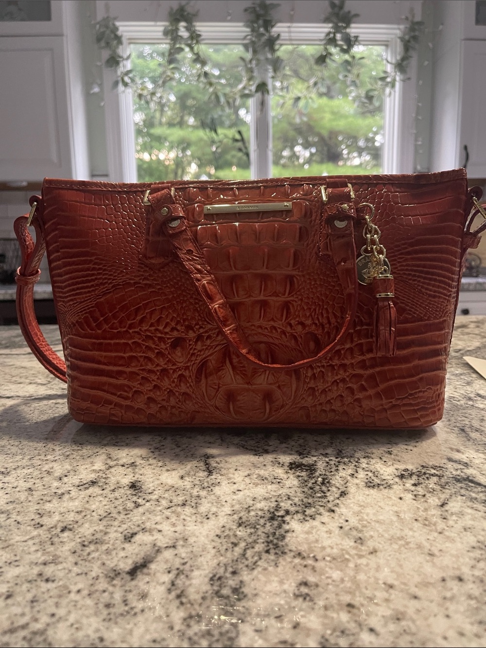 Brahmin Satchel Handbag - Burnt Orange